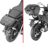 Monolock Riviera Triple Black Top Case - 46 Lt Riviera Technopolymer - Givi Compatible With Yamaha Mt-125 (2020-2024)