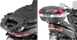 Monolock Riviera Black Tech Top Case - 46 Lt Riviera Technopolymer - Givi Compatible With Suzuki An 400 Burgman L0 L1 L2 L3 L4 L5 L6 (2006-2016)