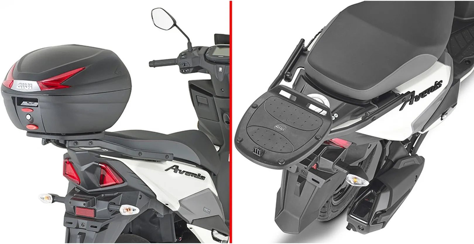 Monolock Black Top Case - 29 Lt Technopolymer - Givi Compatible With Suzuki Avenis 125 (2023-2024)
