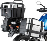 Monokey Trekker Dolomiti Black Aluminium Top Case - 46 Lt Trekker Dolomiti Aluminium - Givi Compatible With Yamaha Xt 1200 Ze Super Ténéré (2014-2020)