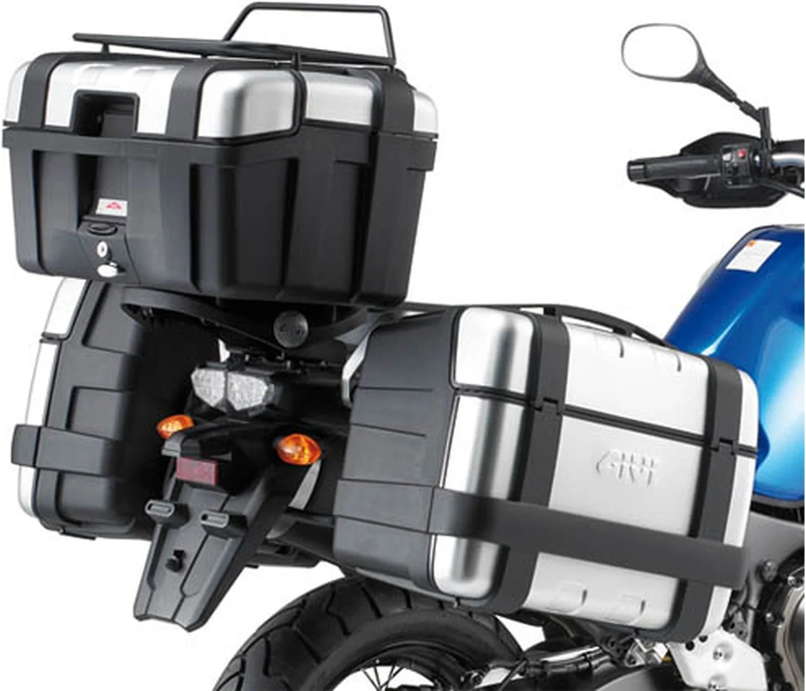 Monokey Silver Tech Top Case - 47 Lt Technopolymer - Givi Compatible With Yamaha Xt 1200 Z Super Ténéré (2010-2020)