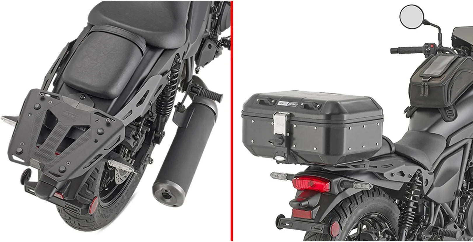 Monokey Trekker Dolomiti Black Aluminium Top Case - 46 Lt Trekker Dolomiti Aluminium - Givi Compatible With Kawasaki Eliminator 500 (2024)