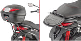 Monolock Riviera Black Tech Top Case - 46 Lt Riviera Technopolymer - Givi Compatible With Piaggio Mp3 125 - 300 Yourban (2011-2018)