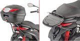 Monolock Vision Black Top Case - 34 Lt Vision Technopolymer - Givi Compatible With Piaggio Mp3 125 - 300 Yourban (2011-2018)