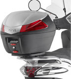 Monolock Black Tech Top Case - 30 Lt Technopolymer - Givi Compatible With Piaggio Liberty 50 - 125 - 150 (2009-2015)