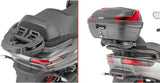 Monolock Blade Black Top Case - 37 Lt Blade Technopolymer - Givi Compatible With Piaggio Mp3 350 - 400 - 500 Sport (2018-2021)