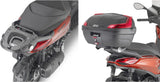 Monolock Simply Iv Black Top Case - 45 Lt Simply Iv Technopolymer - Givi Compatible With Piaggio Beverly 300 - 400 Hpe (2021-2024)