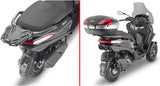 Monolock Black Tech Top Case - 30 Lt Technopolymer - Givi Compatible With Piaggio Mp3 400 Sport Hpe (2022-2024)