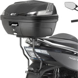 Monolock Black Top Case - 29 Lt Technopolymer - Givi Compatible With Kymco Xciting 400 I (2013-2017)