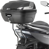 Monolock Alpina Black Aluminium Top Case - 44 Lt Alpina Aluminium - Givi Compatible With Kymco Xciting 400 I (2013-2017)