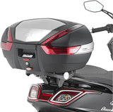 Monolock Black Tech Top Case - 30 Lt Technopolymer - Givi Compatible With Kymco Downtown 125 I Tcs Abs (2015-2024)