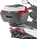 Monolock Vision Black Tech Top Case - 34 Lt Vision Technopolymer - Givi Compatible With Kymco Xtown 125 - 300 (2016-2024)