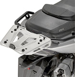 Monokey Trekker Outback Evo Smart Black Aluminium Top Case - 42 Lt Trekker Outback Evo Smart Aluminium - Givi Compatible With Kymco Ak 550 Ets (2017-2024)