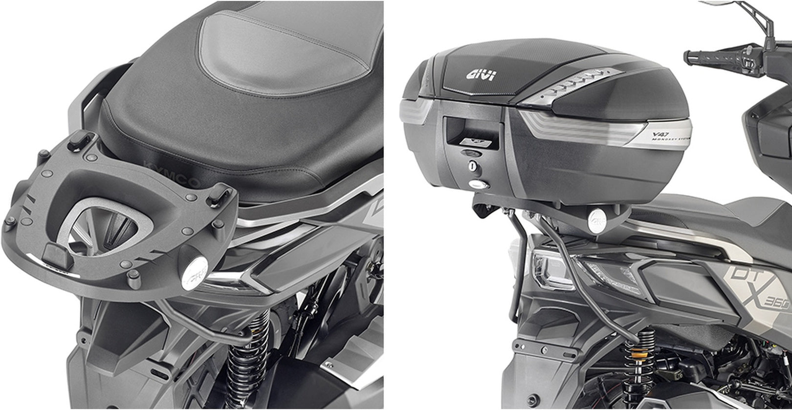 Monokey Trekker Outback Evo Smart Anodized Aluminium Top Case - 58 Lt Trekker Outback Evo Smart Anodized Aluminium - Givi Compatible With Kymco Dtx 360 125 - 300 - 350 (2021-2024)