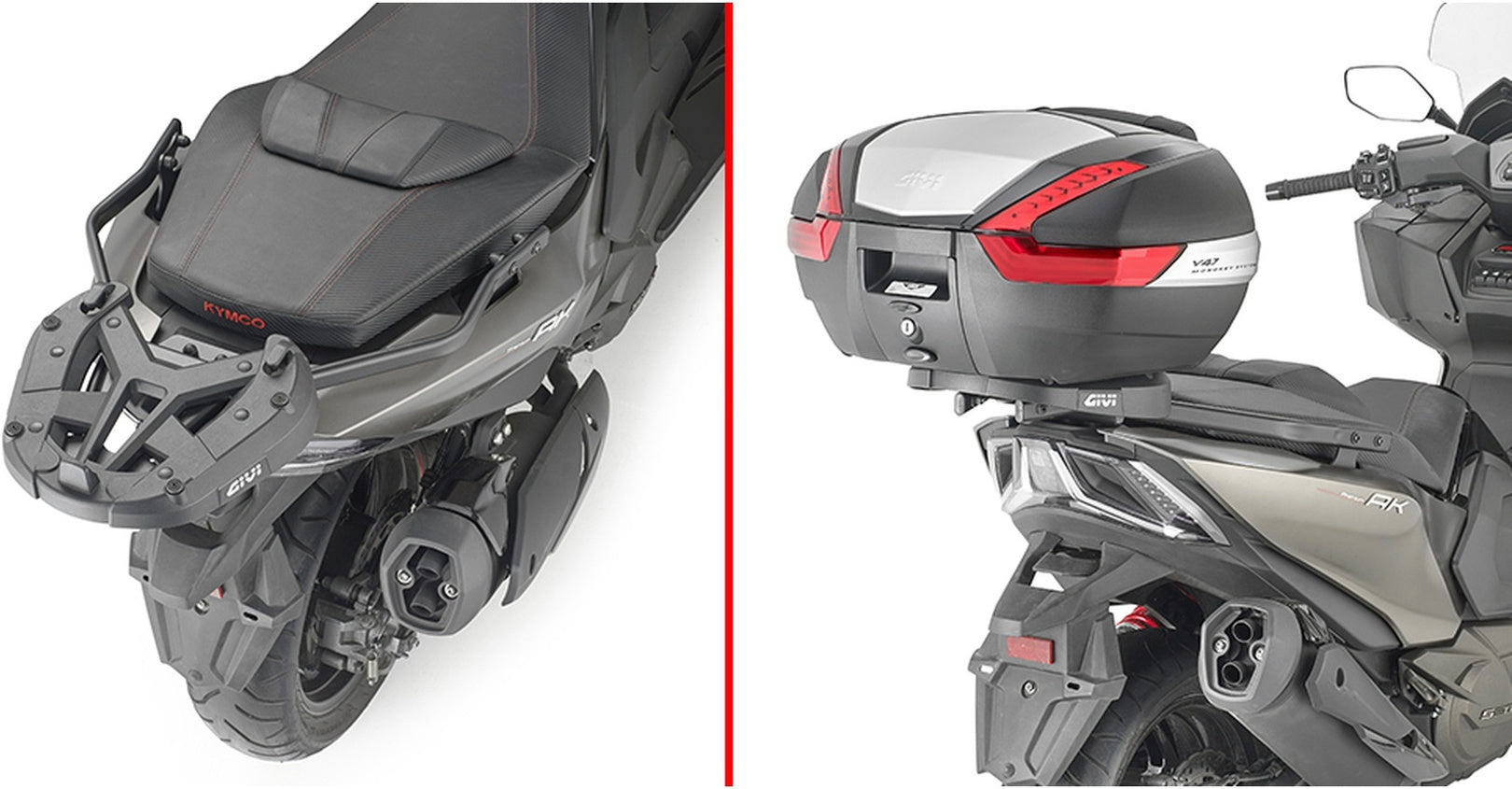 Monokey Trekker Alaska Black Aluminium Top Case - 44 Lt Trekker Alaska Aluminium - Givi Compatible With Kymco Ak 550 Premium (2023-2024)
