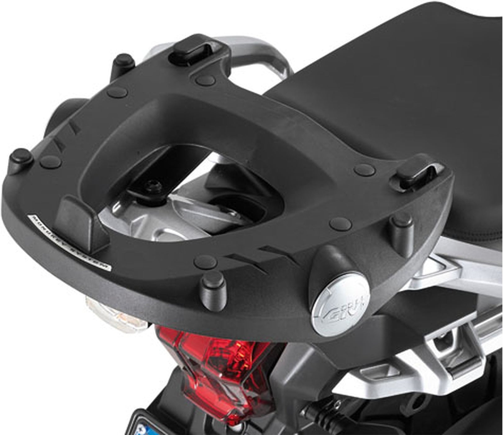 Monokey Trekker Outback Evo Smart Black Aluminium Top Case - 58 Lt Trekker Outback Evo Smart Aluminium - Givi Compatible With Triumph Tiger 1200 Explorer (2016-2017)