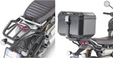 Monokey Carbon Look Tech Top Case - 47 Lt Technopolymer - Givi Compatible With Triumph Scrambler 1200 (2019-2024)
