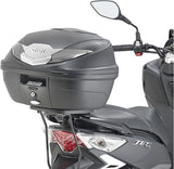 Monolock Vision Black Tech Top Case - 34 Lt Vision Technopolymer - Givi Compatible With Sym Jet 14 125 - 200 (2017-2020)