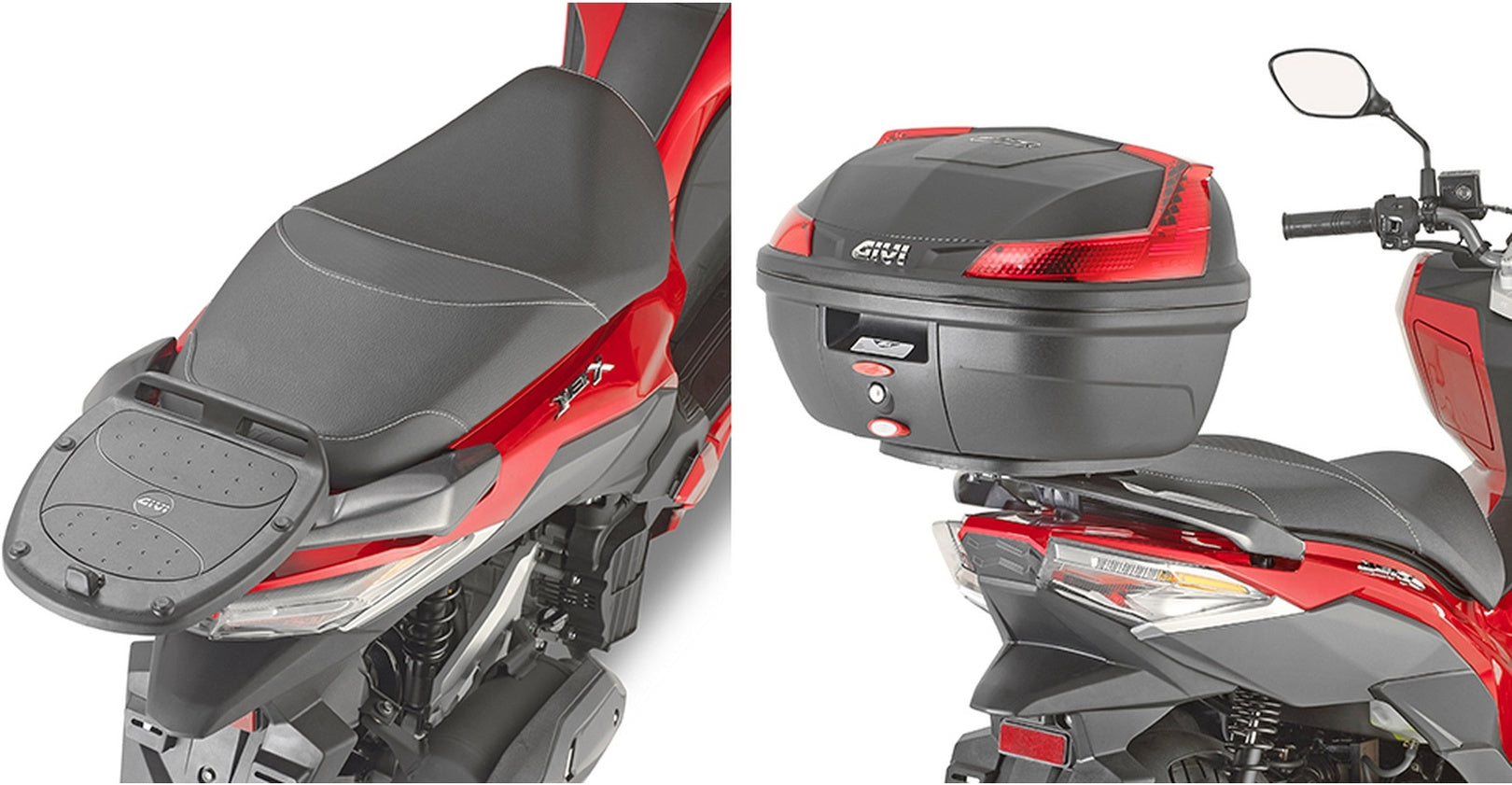 Monolock Black Top Case - 29 Lt Technopolymer - Givi Compatible With Sym Jet X 125 (2021-2024)