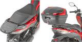 Monolock Riviera Black Top Case - 46 Lt Riviera Technopolymer - Givi Compatible With Sym Jet X 125 (2021-2024)