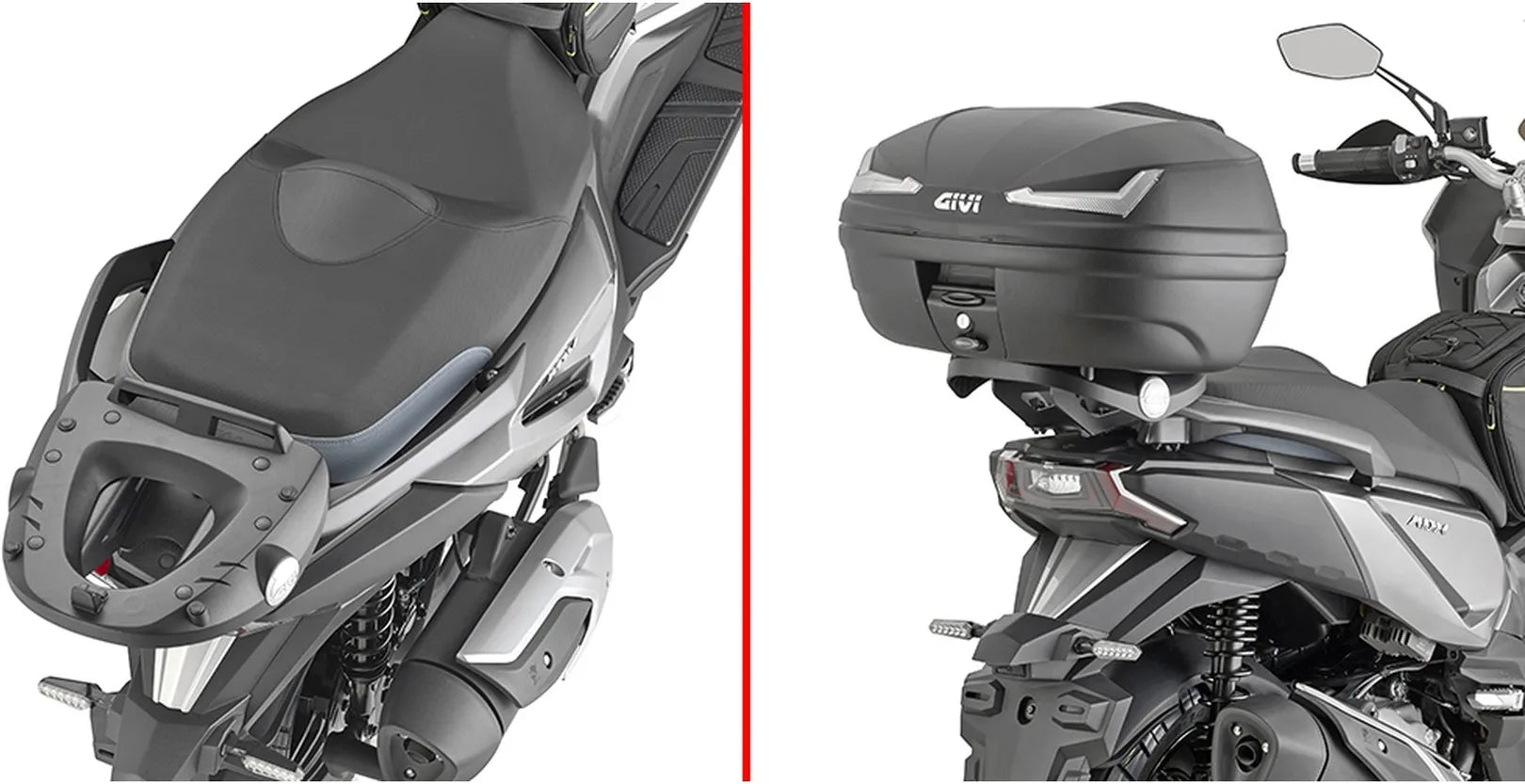 Monolock Riviera Black Top Case - 46 Lt Riviera Technopolymer - Givi Compatible With Sym Adx 300 (2024)