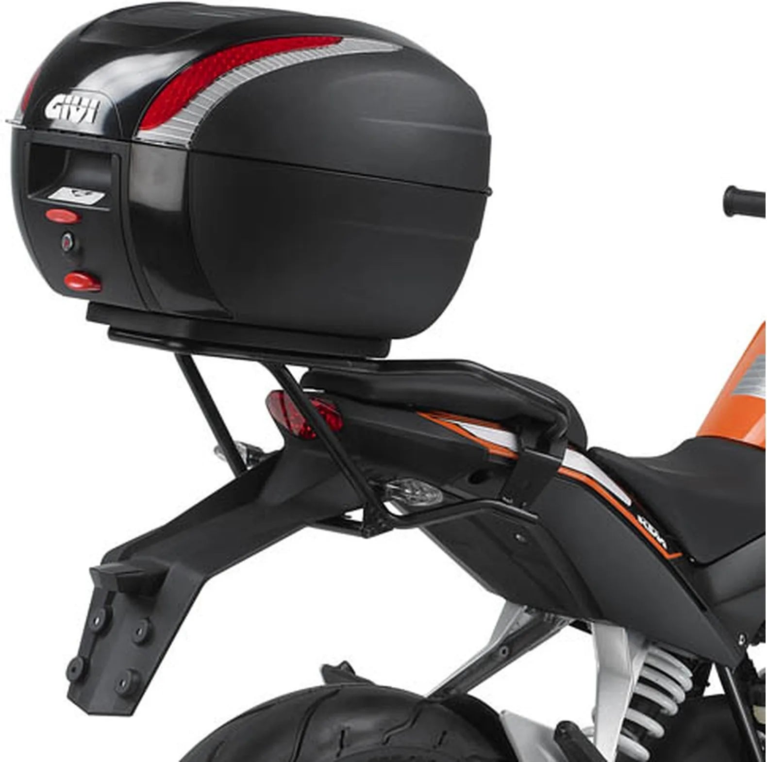 Monolock Black Top Case - 30 Lt C30N Technopolymer - Givi Compatible With Ktm 200 Duke (2011-2016)