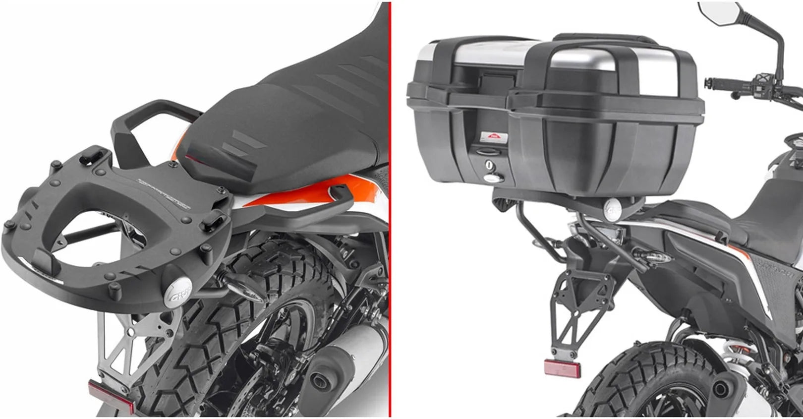 Monokey Aluminium Top Case - 47 Lt Technopolymer - Givi Compatible With Ktm 390 Adventure (2020-2024)