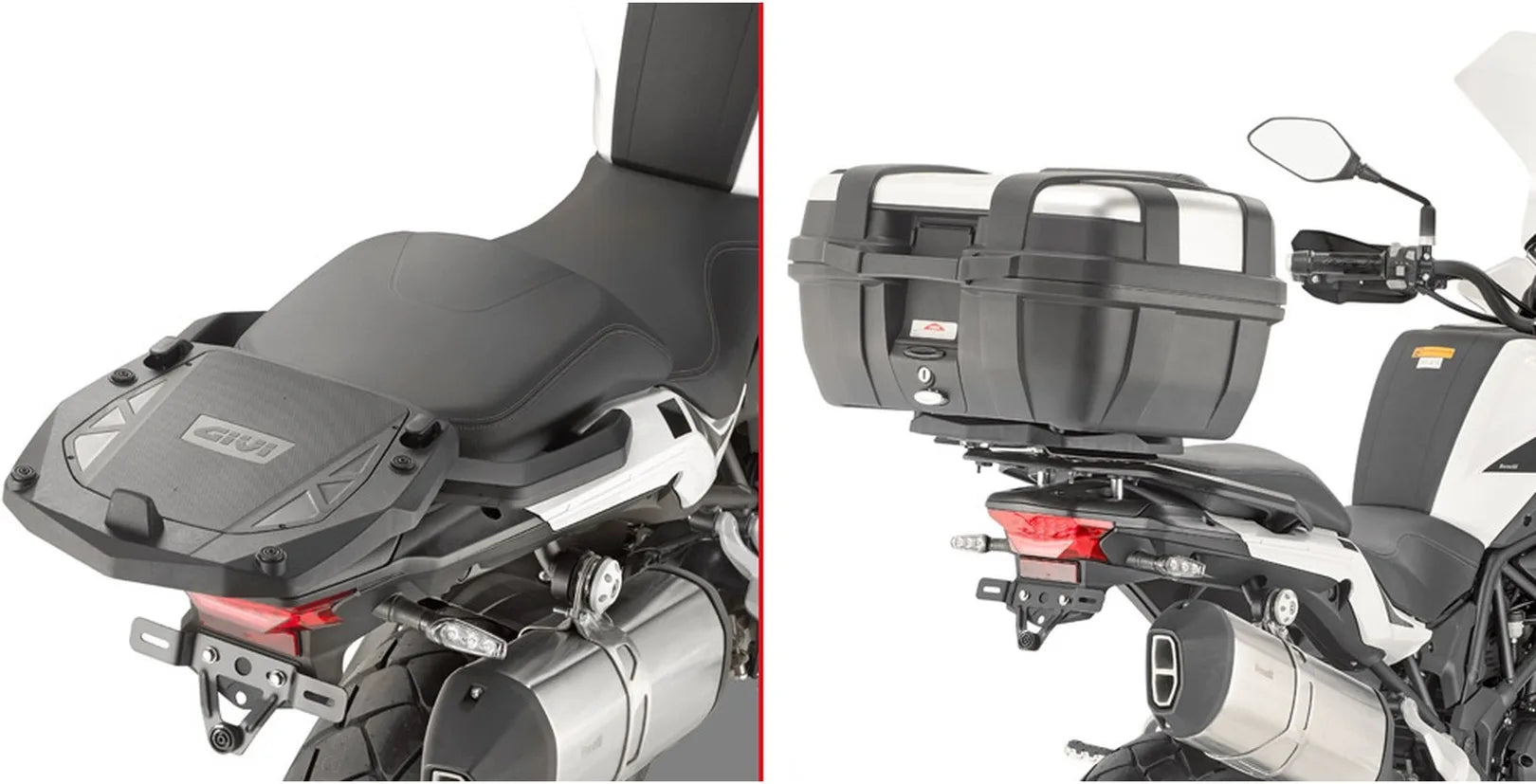 Monokey Aluminium Top Case - 47 Lt Technopolymer - Givi Compatible With Benelli Trk 502 (2021-2024)