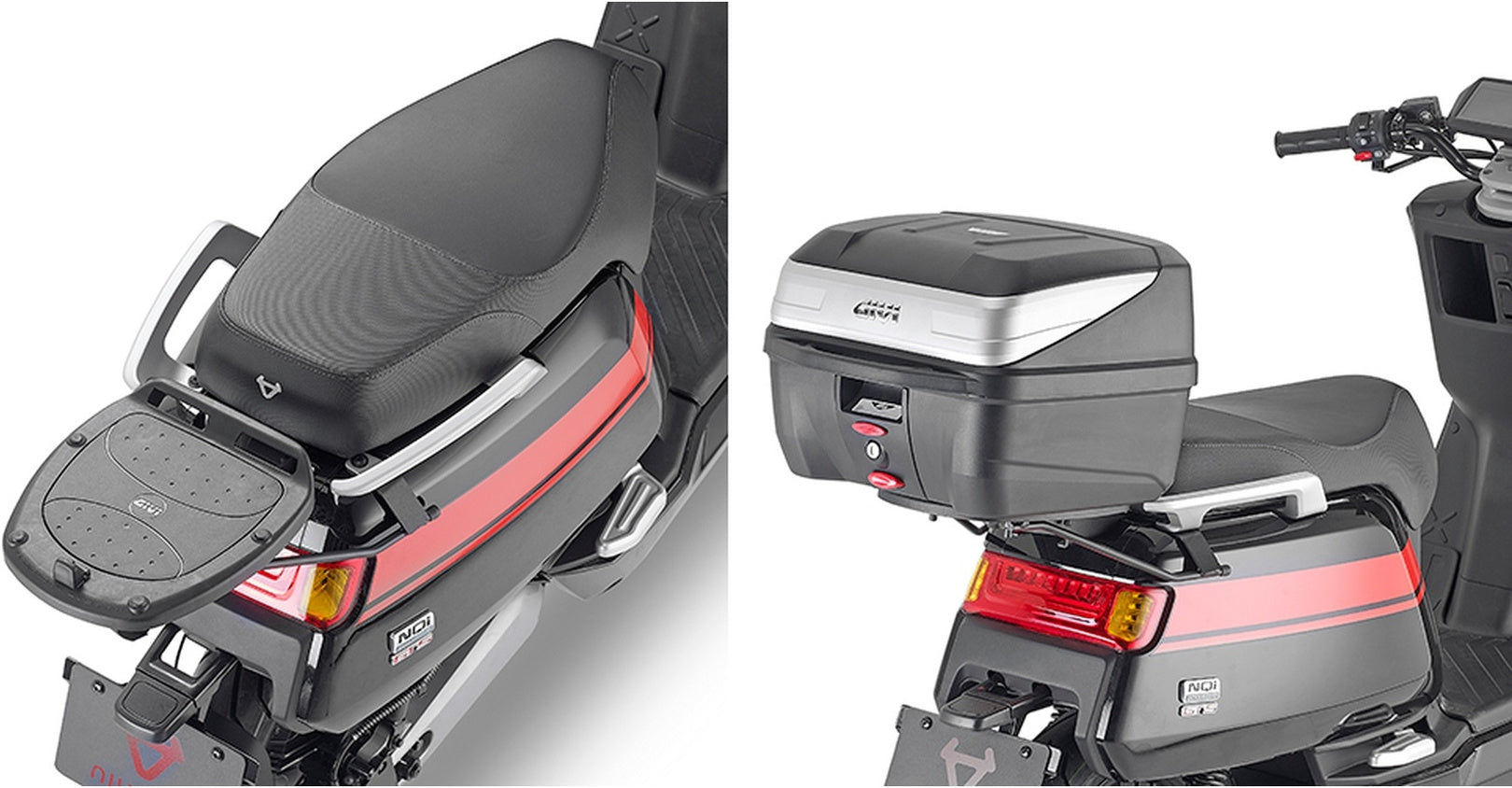 Monolock Alpina Aluminium Top Case - 44 Lt Alpina Aluminium - Givi Compatible With Niu Nqi (2019-2024)