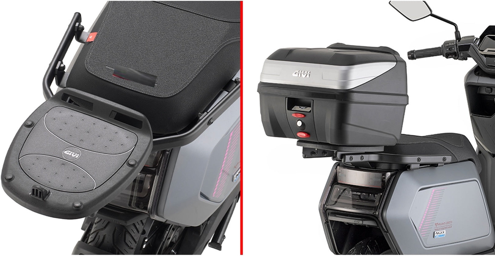 Monolock Vision Black Top Case - 34 Lt Vision Technopolymer - Givi Compatible With Niu Nqix 150 - 300 (2025)