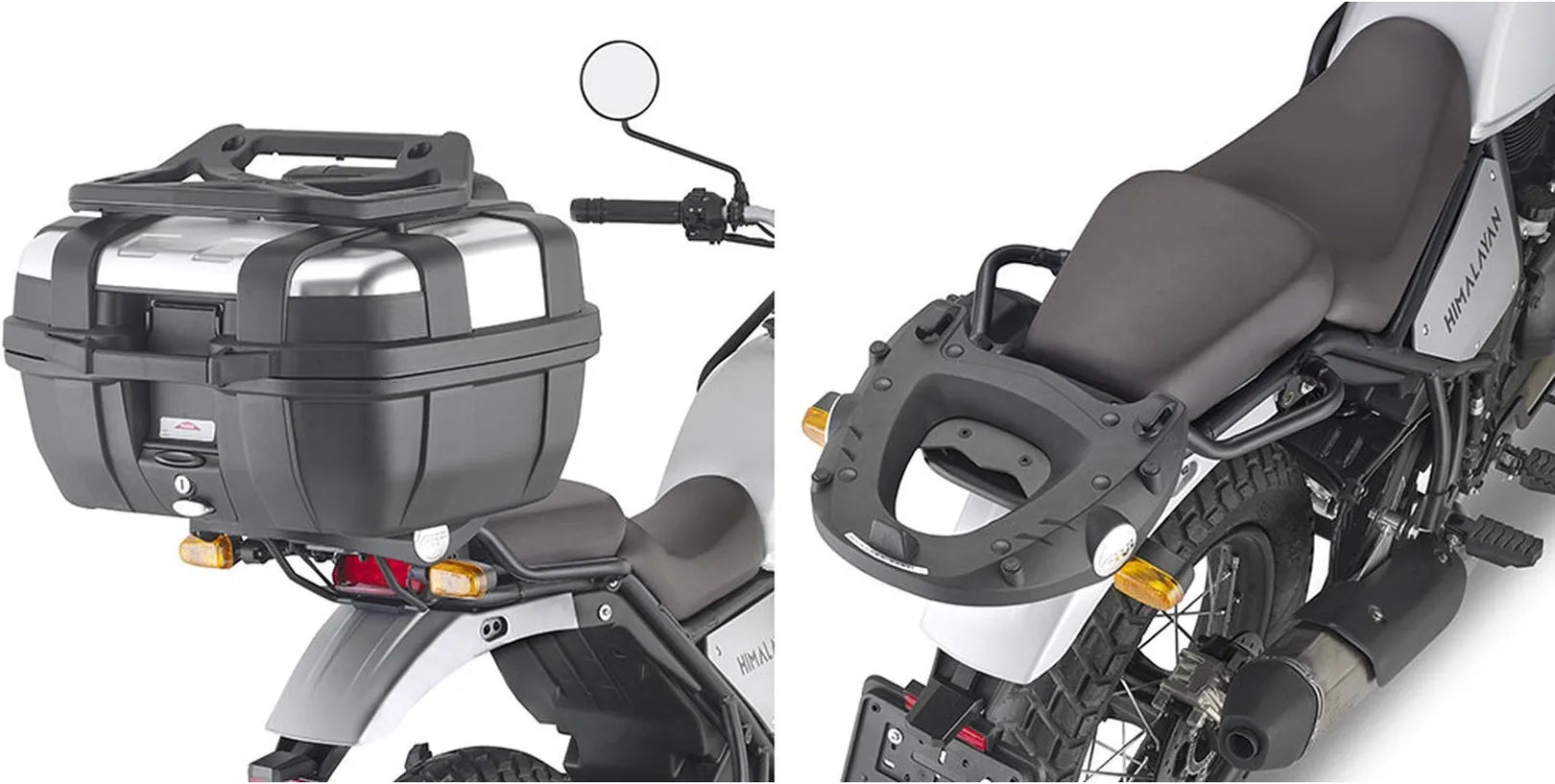 Monokey Black Top Case - 34 Lt Technopolymer - Givi Compatible With Royal Enfield Himalayan (2021-2023)