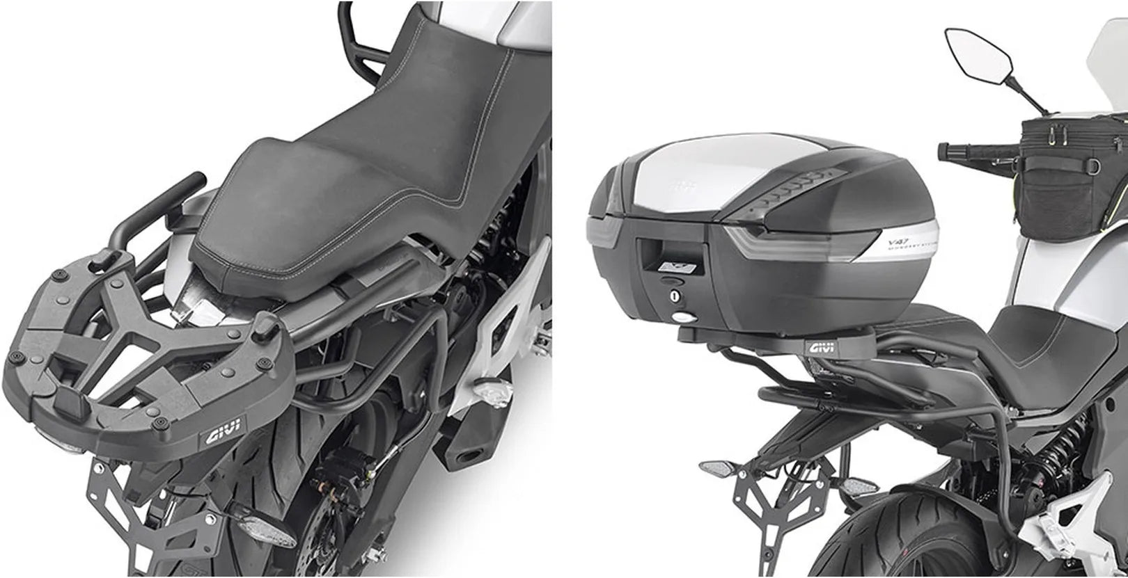 Monokey Trekker Alaska Black Aluminium Top Case - 44 Lt Trekker Alaska Aluminium - Givi Compatible With Cfmoto Multiterrain 650 Mt (2021-2024)