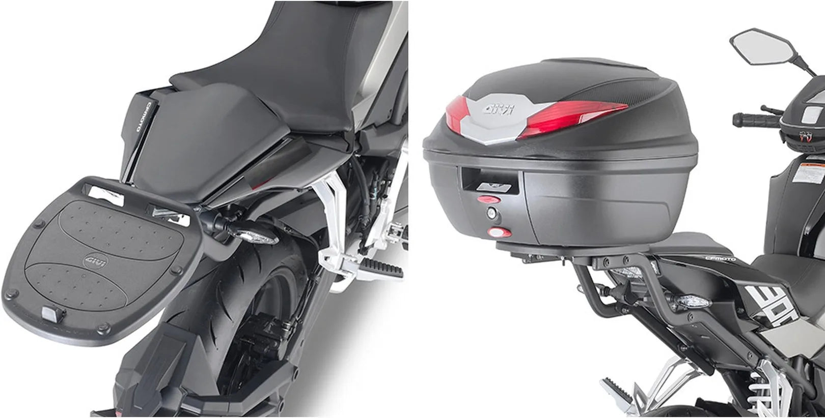 Monolock Simply Iv Black Top Case - 45 Lt Simply Iv Technopolymer - Givi Compatible With Cfmoto 300 Nk (2021-2023)