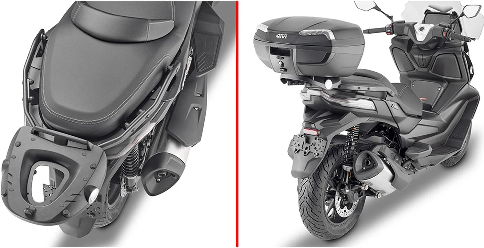 Monokey Arena Black Tech Top Case - 45 Lt Arena Technopolymer - Givi Compatible With Voge Sr4 350 (2022-2024)