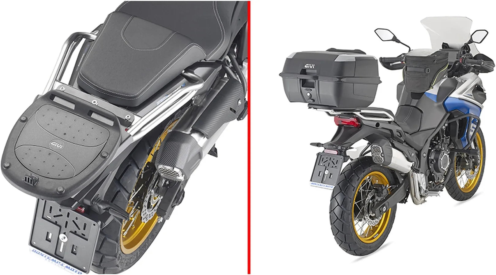 Monokey Aluminium Top Case - 47 Lt Technopolymer - Givi Compatible With Voge Valico 625 Dsx (2025)
