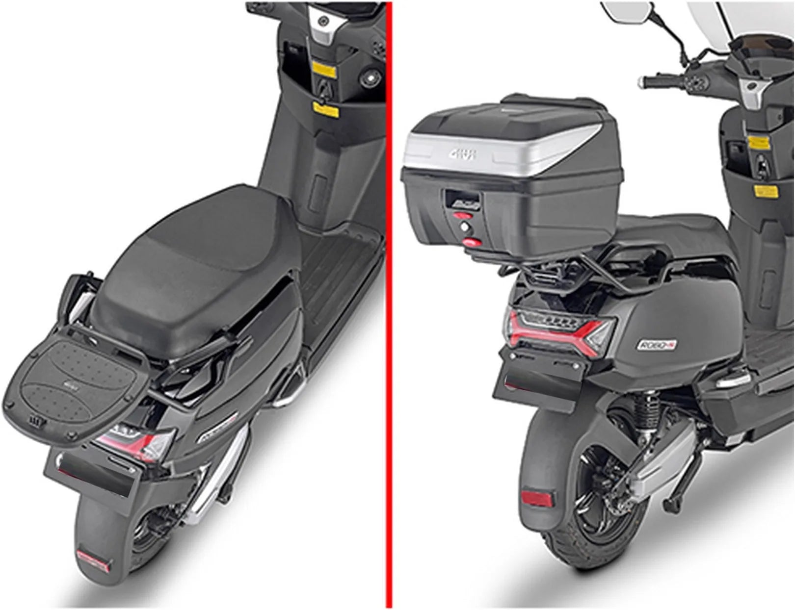 Monolock Simply Iv Black Tech Top Case - 45 Lt Simply Iv Technopolymer - Givi Compatible With Sunra Robo S (2021-2024)