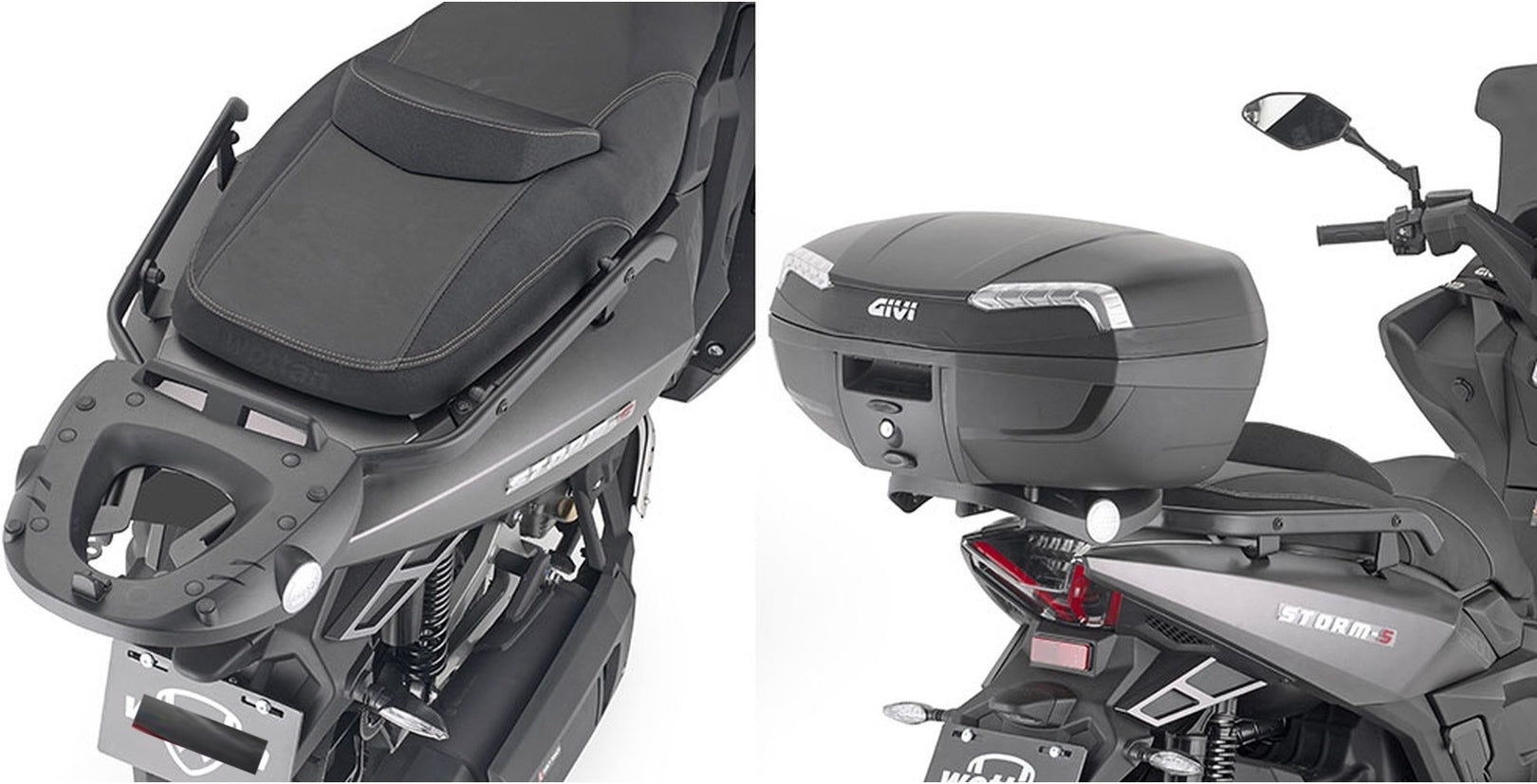 Monokey Animal Carrier Top Case - 33 Lt Nylon - Givi Compatible With Wottan Storm S 300 (2022-2024)