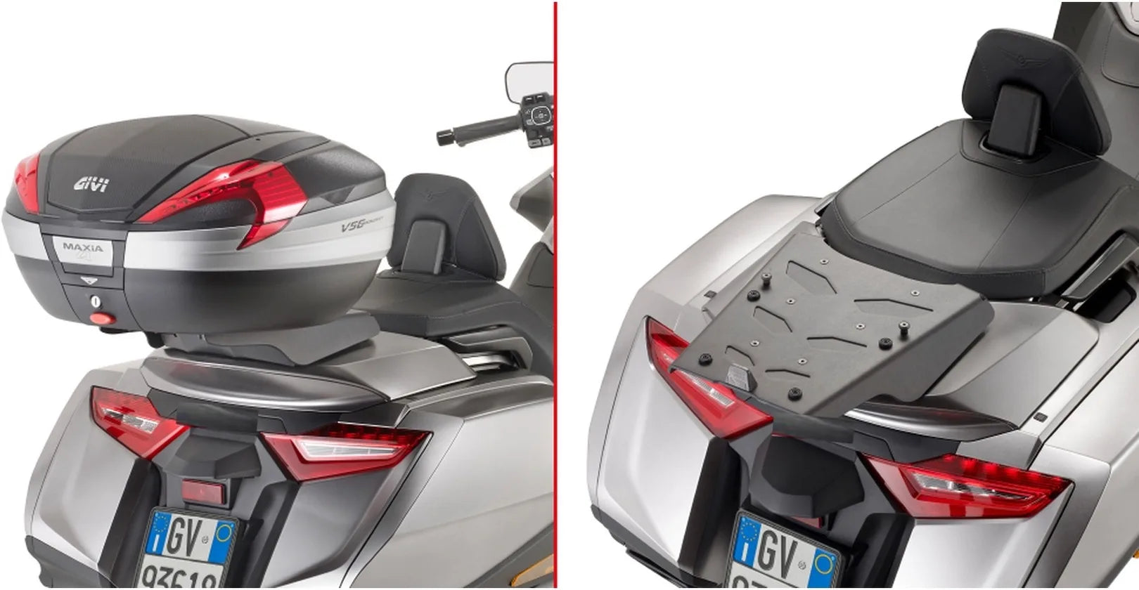 Monokey Trekker Black Aluminium Top Case - 52 Lt Trekker Aluminium - Givi Compatible With Honda Gl 1800 Gold Wing (2018-2024)