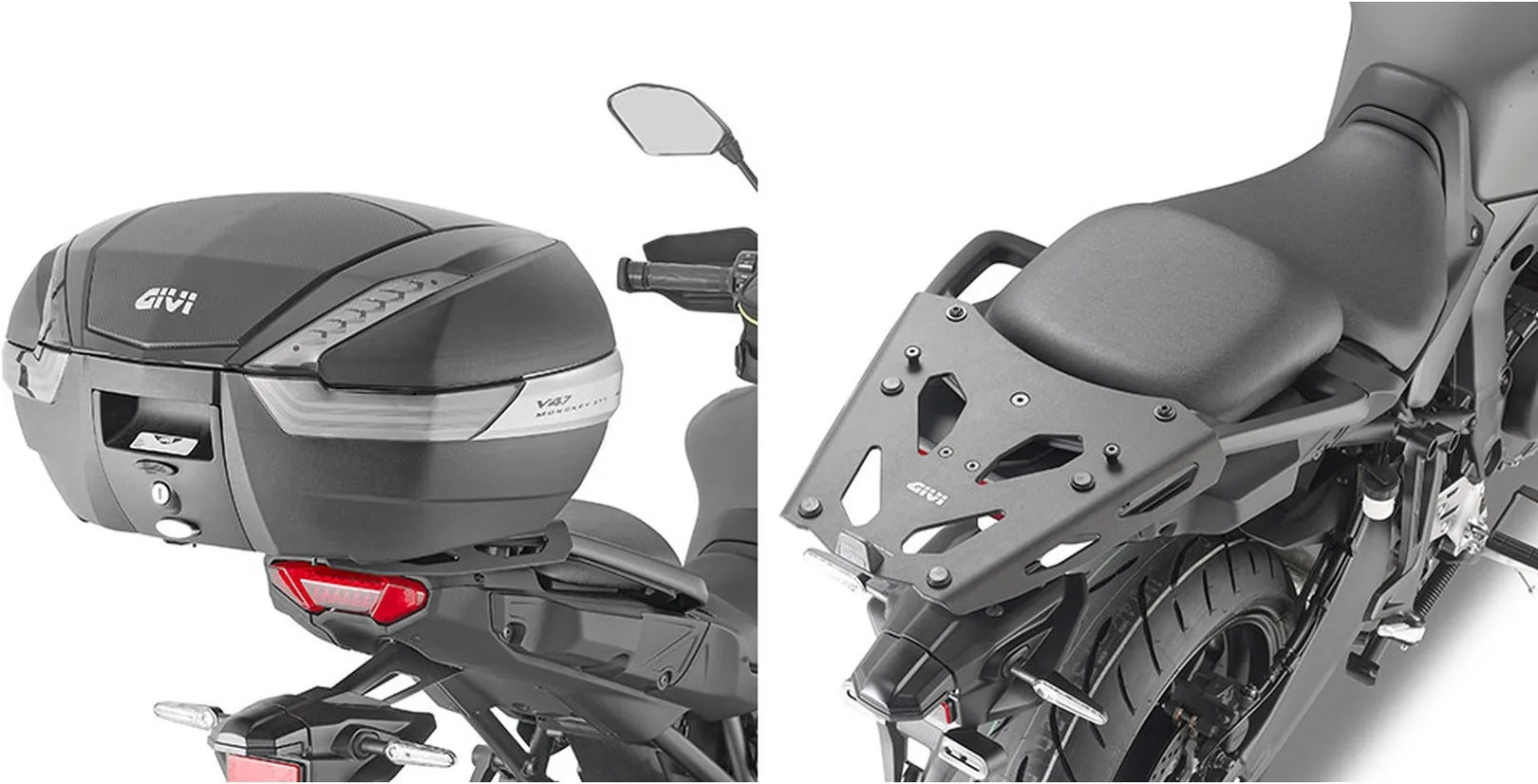 Monokey Aluminium Top Case - 47 Lt Technopolymer - Givi Compatible With Yamaha Tracer 9 - Gt - Gt+ (2021-2024)