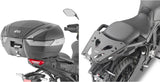 Monokey Black Top Bag - 40 Lt Nylon - Givi Compatible With Yamaha Tracer 9 - Gt - Gt+ (2021-2024)