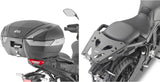 Monokey Trekker Lite Black Top Case - 35 Lt Trekker Lite Technopolymer - Givi Compatible With Yamaha Tracer 9 - Gt - Gt+ (2021-2024)