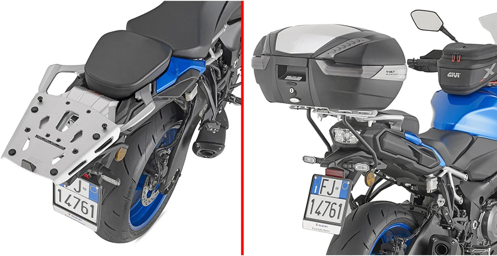Monokey Aluminium Top Case - 47 Lt Technopolymer - Givi Compatible With Suzuki Gsx-S 1000 Gx (2024)