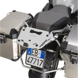 Monokey Trekker Outback Evo Smart Black Aluminium Top Case - 58 Lt Trekker Outback Evo Smart Aluminium - Givi Compatible With Bmw R 1200 Gs Adventure (2014-2018)