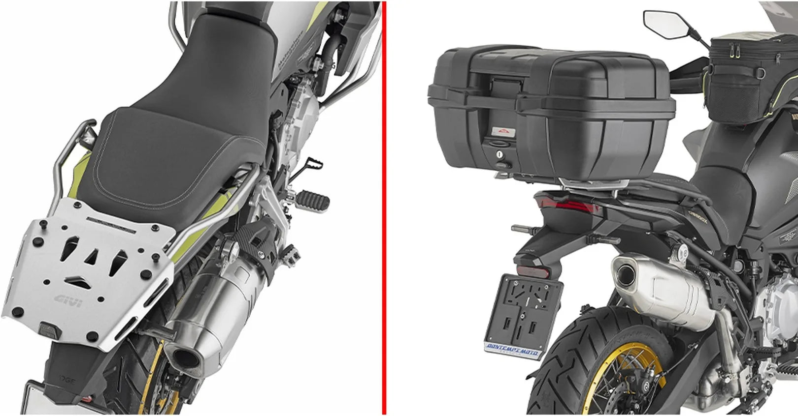 Monokey Trekker Outback Evo Smart Black Aluminium Top Case - 58 Lt Trekker Outback Evo Smart Aluminium - Givi Compatible With Voge Valico 900 Dsx (2024)