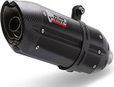 Exhaust Tip With Noise Certification Suono Steel Black Carbon - Mivv Compatible With Honda Cb 500 F (2013-2015)