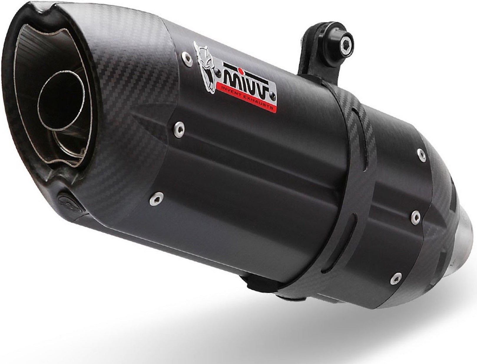 Non-Catalytic Exhaust Tip With Sound Certification Suono Steel Black Carbon - Mivv Compatible With Triumph Tiger 1050 Sport (2013-2016)
