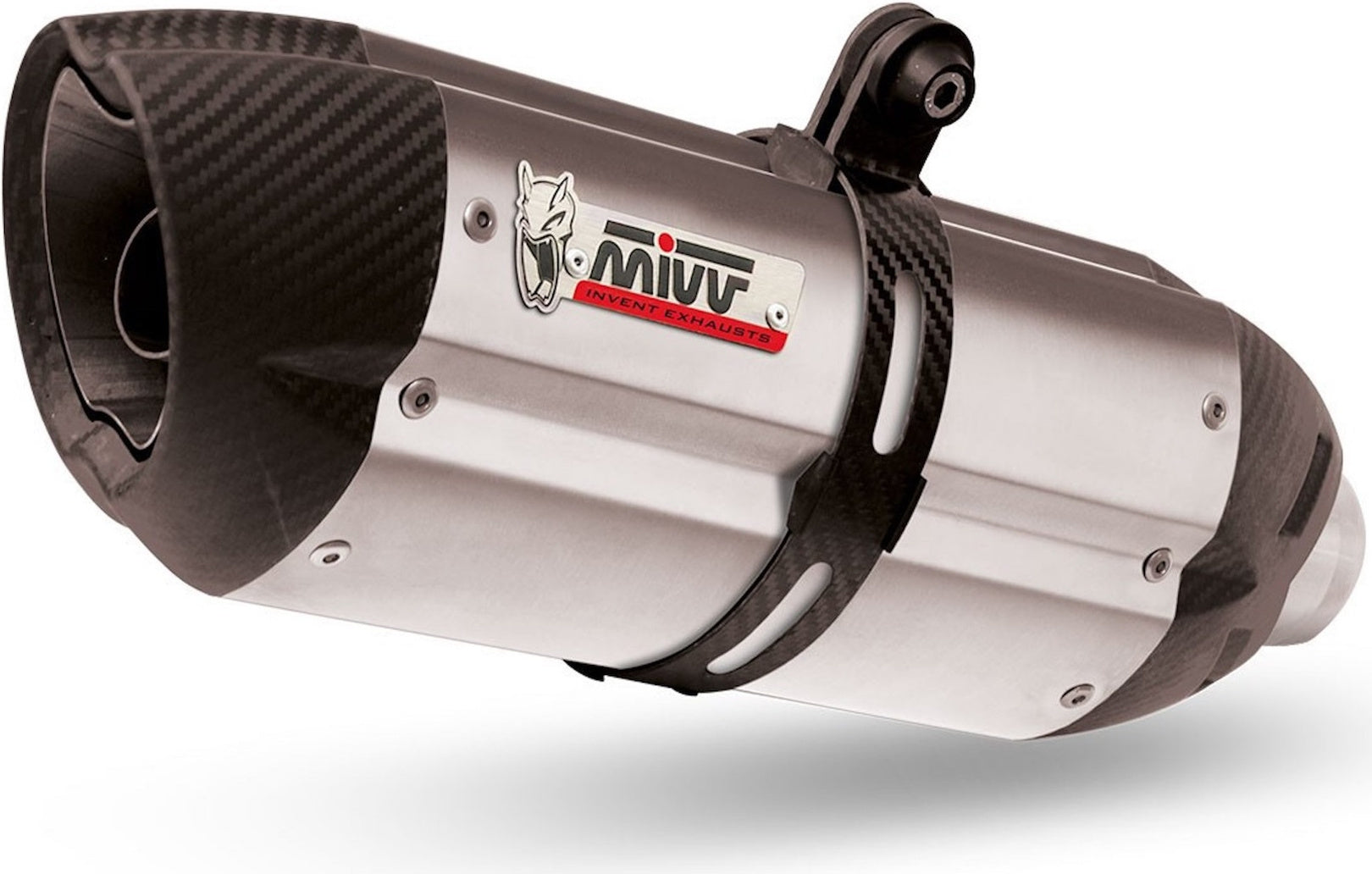 Exhaust Tip With Noise Certification Suono Stainless Steel Carbon - Mivv Compatible With Triumph Tiger 800 (2011-2016)