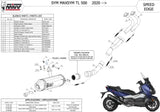 Complete Exhaust System Without Catalytic Converter And Without Sound Certification Speed Edge Steel Black Carbon - Mivv Compatible With Sym Max Sym Tl 500 (2020)