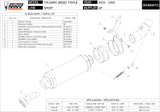 Non-Catalytic Exhaust Tip With Sound Certification Gp Carbon - Mivv Compatible With Triumph Speed Triple (2005-2006)