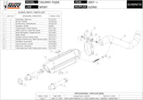 Non-Catalytic Exhaust Tip With Sound Certification Suono Steel Black Carbon - Mivv Compatible With Triumph Tiger 1050 (2007-2012)